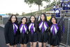 Spearman color guard team members: Mayra Rodriguez, Kaylynn Enriques, Noelia Enriquez, Ana Ordonez and Sarahi Anguiano Friday night at the Lynx game in Canadian sporting their new uniforms on the eve of band competition.